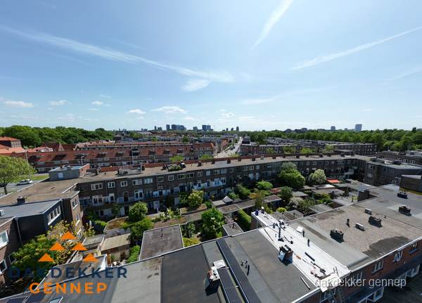 Luchtfoto van daken en dakgoten in Gennep